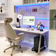 An Ikea gaming chair with a desk and monitor comprise Ikea's TGS booth.